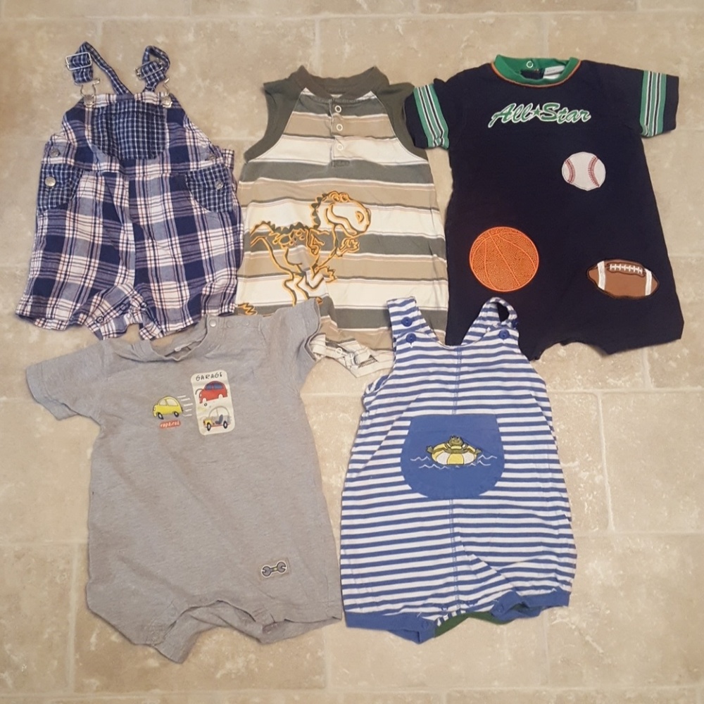 Bundle of boys 18 month rompers